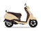 Vector beige modern scooter, flat style side view.