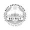 Vector Beirut City Badge, Linear Style