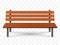 Vector Bench isolated. Park wooden bench illustration