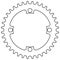 Vector Bicycle chainring 36 tooth isolated. Mtb gear.