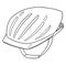 Vector of bicycle helmet