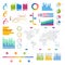 Vector Big set of infographics elements Graphics colourful for display