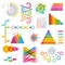 Vector Big set of infographics elements Graphics colourful for display