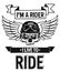 Vector biker quote with motivation phrase
