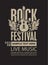 Vector billboard for Rock Festival live music