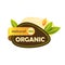 Vector bio sign or eco tag, organic sticker