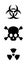 Vector biohazard and radioactive warning signs