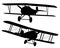 Vector biplanes silhouettes