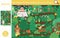 Vector Birthday surprise party searching game with cute woodland animals. Find hidden presents in the forest. Simple fun