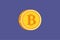Vector Bitcoin and Cryptocurrency digital gold concept icon