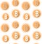 Vector bitcoin seamless pattern