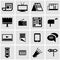 Vector black advertisement icon set