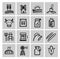 Vector black agriculture and farming icons set