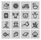 Vector black agriculture and farming icons set