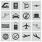 Vector black airport icons