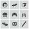 Vector black bakery icons set