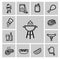 Vector black barbecue icons set