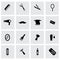 Vector black barber icons set