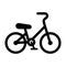 Vector Black Bicycle Icon. Simple Minimalistic Vector Bike Icon. Cycling Sign, Bicycle Shape. Trendy Flat Bike Design