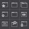 Vector black browser icons