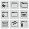 Vector black browser icons