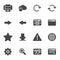 Vector black browser icons set