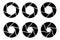 Vector black camera shutter icons set