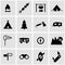 Vector black camping icon set