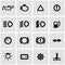 Vector black car dashboard icon set