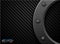 Vector black carbon fiber background with dark grunge metal ring and rivet. Scratched riveted surface heavy industrial design