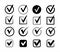 Vector black checkmarks. Set of check mark icons