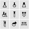 Vector black chemistry icon set
