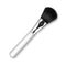 Vector Black Clean Professional Makeup Powder Brush with White Handle Isolated on White Background