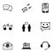 Vector black communication icons set