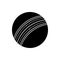 Vector black cricket ball icon. Game equipment. Professional sport, classic ball for official competitions and tournaments.