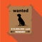 Vector - Black dog on wanted paper, business conceptual