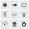 Vector black electricity icons set