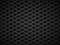 Vector black embossed pattern plastic grid background. Technology diamond shape cell dark geometric pattern