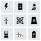 Vector black energetics icon set