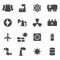 Vector black energetics icons set