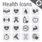 Vector black fitness and health icon