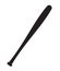 Vector black flat baseball bat silhouette