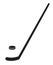 Vector black flat hockey stick and puck icon