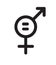 Vector black flat woman gender equality symbol