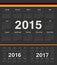 Vector black german circle calendars 2015, 2016, 2017