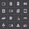 Vector black home icons set