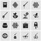 Vector black honey icon set