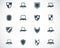 Vector black icon shield icons