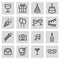 Vector black line party icons set