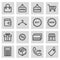 Vector black line shop icons set